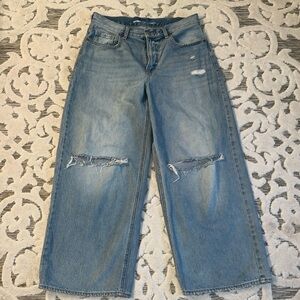 Old Navy high rise Baggy Wide leg jeans 12 short